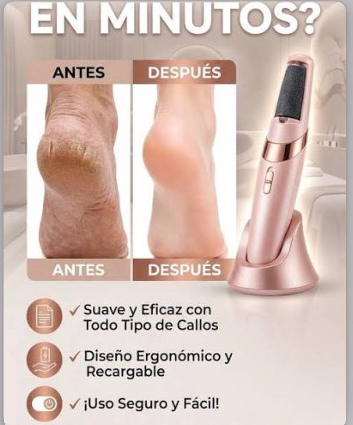 🦶✨ REMOVEDOR DE CALLO ELÉCTRICO BD613 ✨🦶