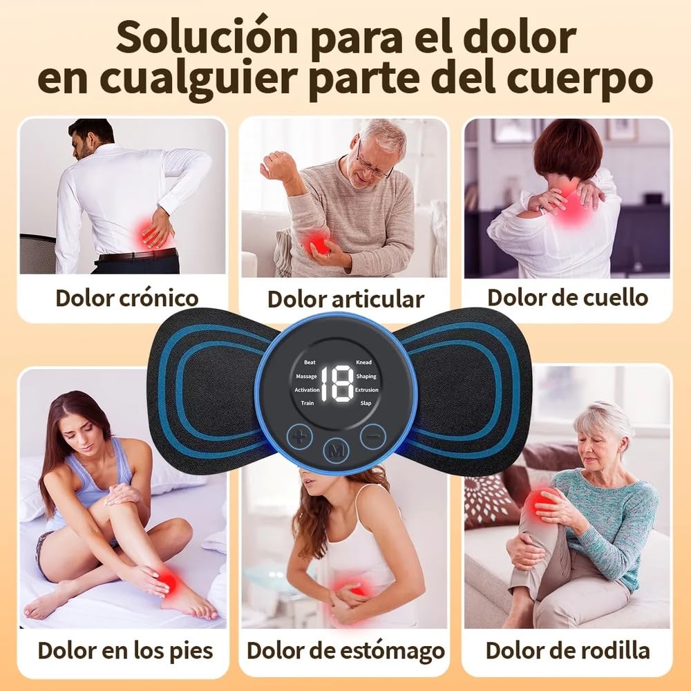 MASAJEADOR DE CUELLO EMS RECARGABLE 💆♀️⚡