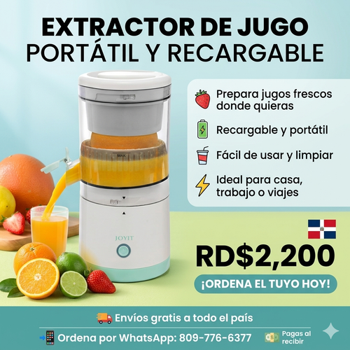 EXPRIMIDOR DE JUGO RECARGABLE