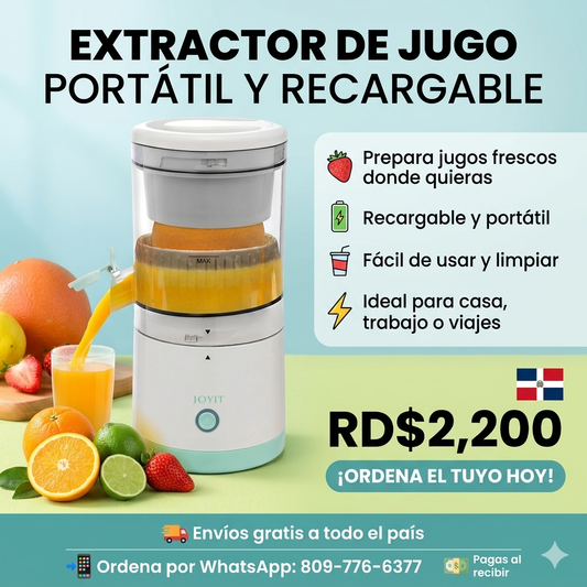 🍊⚡ EXPRIMIDOR DE JUGO RECARGABLE 🍋✨