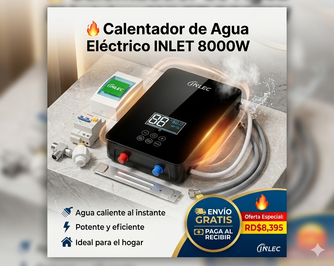 CALENTADOR DE AGUA INLEC 8000W